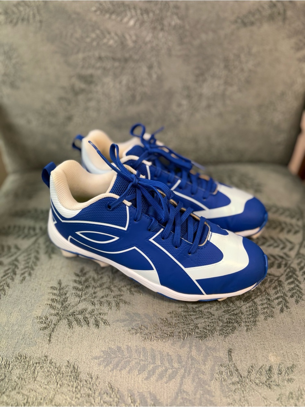 Boys Athletic Baseball Cleats - Blue and White